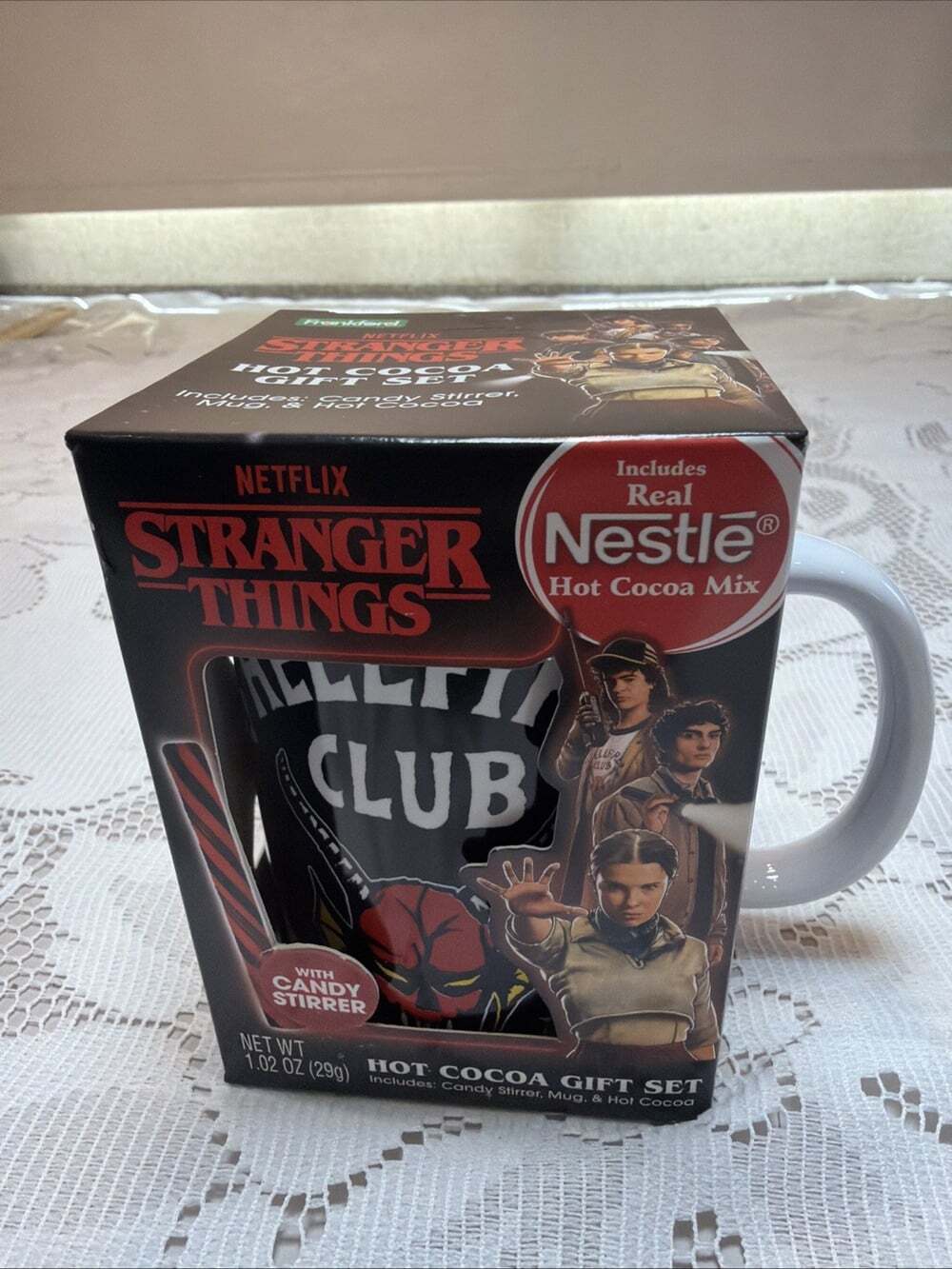 Stranger Things Hellfire Club Mug & Nestle Hot Cocoa Gift Set